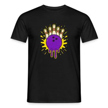 Coole tropfende Bowlingkugel - Männer T-Shirt - Schwarz - Vorne - AI Model Male 178 light (178cm)