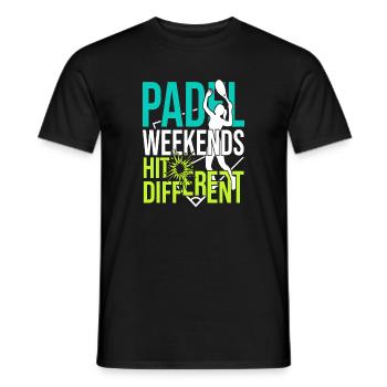 Padel-mädchen Padel-spieler Padel-tennis-geschenk - Männer T-Shirt - Schwarz - Vorne - AI Model Male 178 light (178cm)