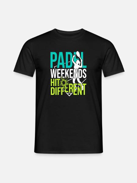 Joueuse de padel fille padel cadeau de padel tennis - T-shirt homme - noir
