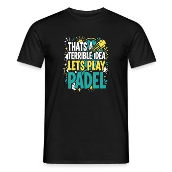 Padel-mädchen Padel-spieler Padel-tennis-geschenk - Männer T-Shirt - Schwarz - Vorne - AI Model Male 178 light (178cm)