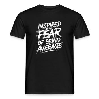 Mindset Inspired By Fear Of Average Bodybuilding - Men's T-Shirt - black - Front - AI Model Male 178 light (178cm)