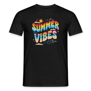Summer Vibes - Men's T-Shirt - black - Front - AI Model Male 178 light (178cm)