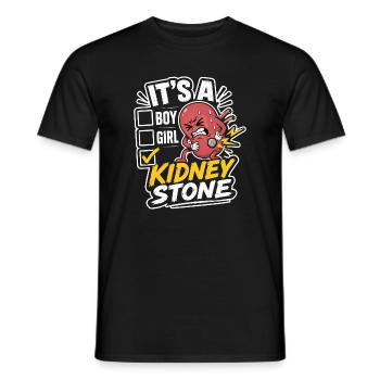 Kidney Stone Survivor - Funny Kidney Stone Motif - Men's T-Shirt - black - Front - AI Model Male 178 light (178cm)
