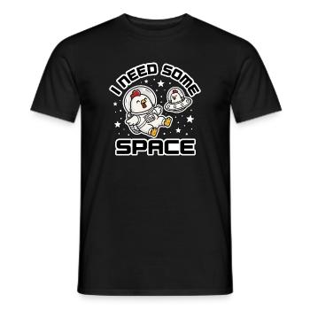 I Need Some Space  - Weltraum Chicken Astronaut - Männer T-Shirt - Schwarz - Vorne - AI Model Male 178 light (178cm)