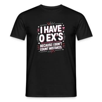 Ex-petit ami J’ai 0 ex Séparation Divorce célibataire - T-shirt homme - noir - Devant - AI Model Male 178 light (178cm)
