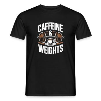 Entraînement en force Caféine et musculation Salle de musculation - T-shirt homme - noir - Devant - AI Model Male 178 light (178cm)
