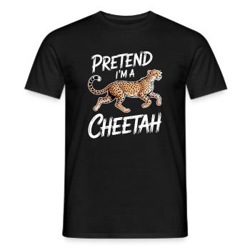 Paroles du guépard Cadeau drôle de guépard - T-shirt homme - noir - Devant - AI Model Male 178 light (178cm)