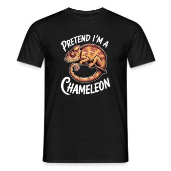 Chameleon Sayings Funny Chameleon Gift - Men's T-Shirt - black - Front - AI Model Male 178 light (178cm)