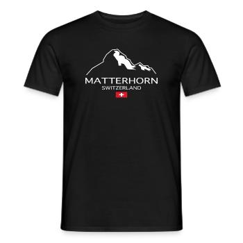 Schweiz Matterhorn Berge Berg - Männer T-Shirt - Schwarz - Vorne - AI Model Male 178 light (178cm)