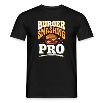 Burger Crush Professional - Men's T-Shirt - black - Front - AI Model Male 178 light (178cm)