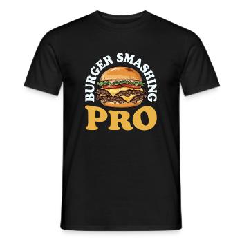 Burger Smasher Pro - Men's T-Shirt - black - Front - AI Model Male 178 light (178cm)