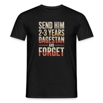 MMA, lutte, arts martiaux mixtes, l’envoient au Daghestan - T-shirt homme - noir - Devant - AI Model Male 178 light (178cm)