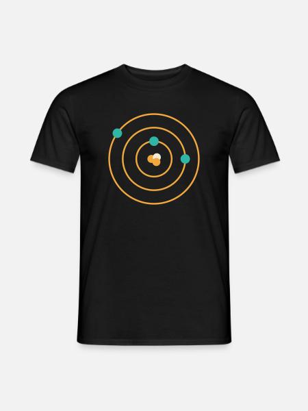 Modèle atomique - Physique, chimie, sciences, nerd - T-shirt homme - noir