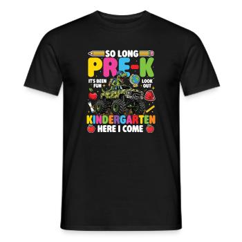 So Long Pre-K Kindergarten Here I Come Boy - Men's T-Shirt - black - Front - AI Model Male 178 light (178cm)