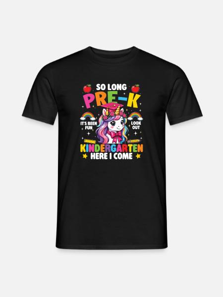 Adieu Pré-K Attention Fille de maternelle - T-shirt homme - noir