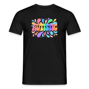 Regenbogen-Autistischer Stolz - Männer T-Shirt - Schwarz - Vorne - AI Model Male 178 light (178cm)