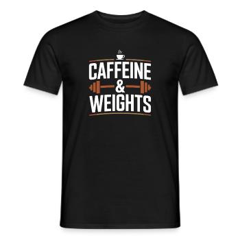 Entraînement en force Caféine et musculation Salle de musculation - T-shirt homme - noir - Devant - AI Model Male 178 light (178cm)