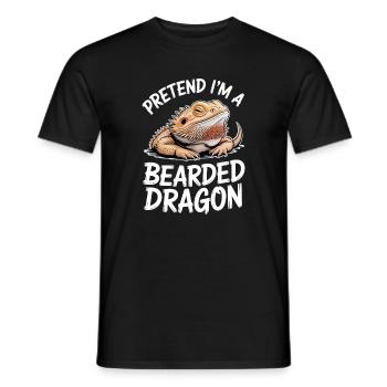 Bearded Dragon Sayings Funny Bearded Dragon Gift - Men's T-Shirt - black - Front - AI Model Male 178 light (178cm)