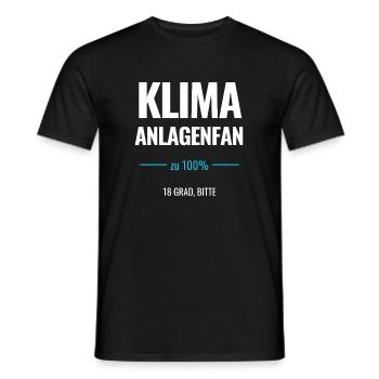 Klimaanlagenfan zu 100% 18 Grad bitte - Männer T-Shirt - Schwarz - Vorne - AI Model Male 178 light (178cm)