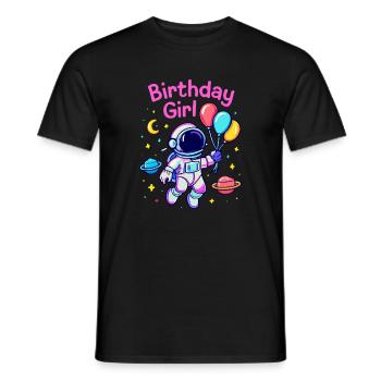 Fille d’anniversaire - T-shirt homme - noir - Devant - AI Model Male 178 light (178cm)
