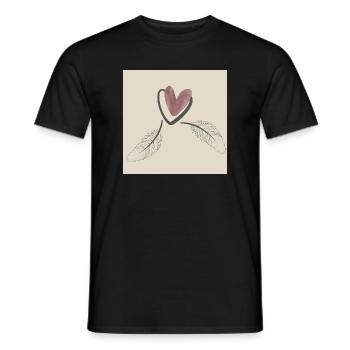 Herz. - Männer T-Shirt - Schwarz - Vorne - AI Model Male 178 light (178cm)