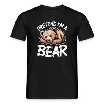 Bear Sayings Bear Funny Bear Gift - Men's T-Shirt - black - Front - AI Model Male 178 light (178cm)