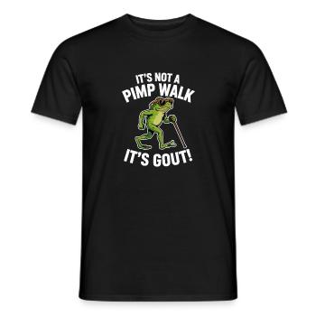 Its Not A Pimp Walk Its Gout Funny Frog - Men's T-Shirt - black - Front - AI Model Male 178 light (178cm)
