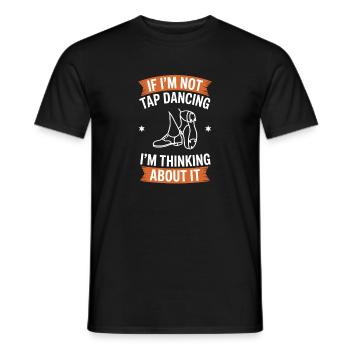 Talents de claquettes, claquettes, claquettes de danse - T-shirt homme - noir - Devant - AI Model Male 178 light (178cm)
