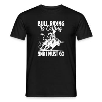 Rodeo Horse Riding Bull Riding Cowboy - Men's T-Shirt - black - Front - AI Model Male 178 light (178cm)