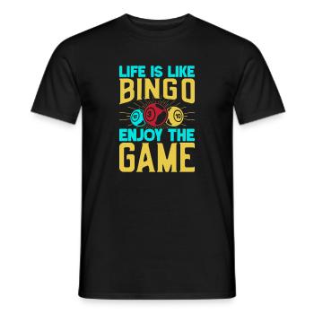 Bingo Jeu Profitez du jeu Bingo - T-shirt homme - noir - Devant - AI Model Male 178 light (178cm)