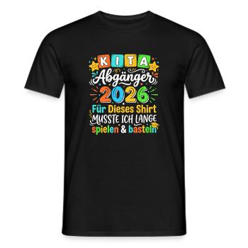 Kita Abschluss 2026 Shirt Design - Männer T-Shirt - Schwarz - Vorne - AI Model Male 178 light (178cm)