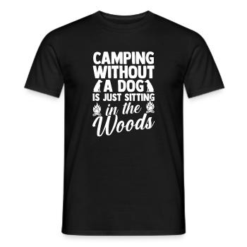 Camping Bonfire Camp Life Forest Camper - Men's T-Shirt - black - Front - AI Model Male 178 light (178cm)
