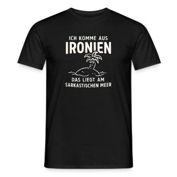 Ich Komme Aus Ironien Humor Lustiger Spruch Witzig - Männer T-Shirt - Schwarz - Vorne - AI Model Male 178 light (178cm)
