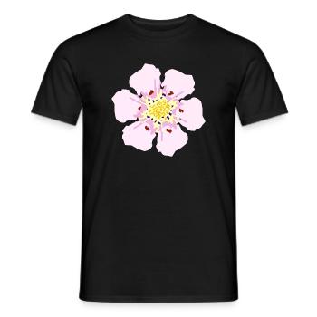 Fleurs Pastel Délicates - T-shirt homme - noir - Devant - AI Model Male 178 light (178cm)