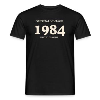 1984 Vintage Limited Original - Men's T-Shirt - black - Front - AI Model Male 178 light (178cm)
