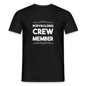 Bodybuilding Crew - Männer T-Shirt - Schwarz - Vorne - AI Model Male 178 light (178cm)
