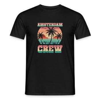 Amsterdam Crew - Männer T-Shirt - Schwarz - Vorne - AI Model Male 178 light (178cm)