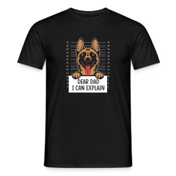 Malinois belge - T-shirt homme - noir - Devant - AI Model Male 178 light (178cm)