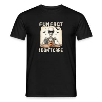 Skeleton Fun Fact I Don't Care - Men's T-Shirt - black - Front - AI Model Male 178 light (178cm)