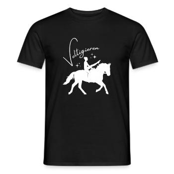 Voltigieren Mühle – Sport Outfit für Voltigierer - Männer T-Shirt - Schwarz - Vorne - AI Model Male 178 light (178cm)