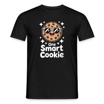 Un Cookie Intelligent - Cookie Intelligent avec des Lunettes - T-shirt homme - noir - Devant - AI Model Male 178 light (178cm)