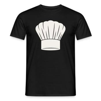Chapeau de chef - Chef cuisine Gastronomie Chef - T-shirt homme - noir - Devant - AI Model Male 178 light (178cm)