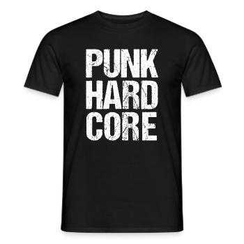Distressed Punk Hardcore Typography - Men's T-Shirt - black - Front - AI Model Male 178 light (178cm)