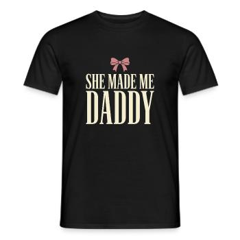 Premier cadeau de fête des pères pour la fille, papa - T-shirt homme - noir - Devant - AI Model Male 178 light (178cm)