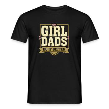 Premier cadeau de fête des pères pour la fille, papa - T-shirt homme - noir - Devant - AI Model Male 178 light (178cm)