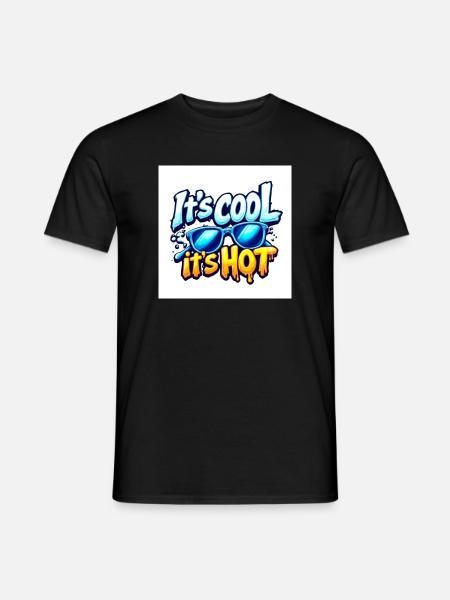 ItsCool ItsHot - Motif des lunettes de soleil - T-shirt homme - noir