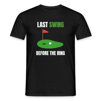 Letzter Schwung-Golf-Bräutigam - Männer T-Shirt - Schwarz - Vorne - AI Model Male 178 light (178cm)