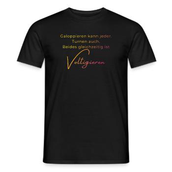 Voltigieren Spruch – Geschenk für Voltigierer - Männer T-Shirt - Schwarz - Vorne - AI Model Male 178 light (178cm)