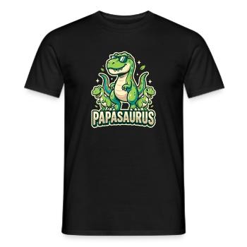 Motif familial du papa dinosaure Papasaurus - T-shirt homme - noir - Devant - AI Model Male 178 light (178cm)