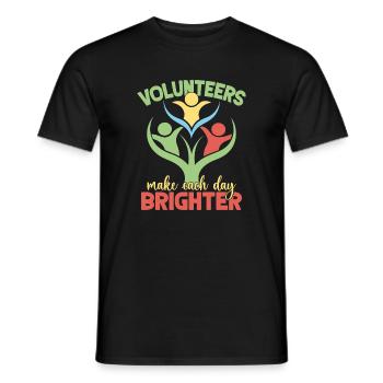 Volunteer Appreciation Make Each Day Brighter - Men's T-Shirt - black - Front - AI Model Male 178 light (178cm)